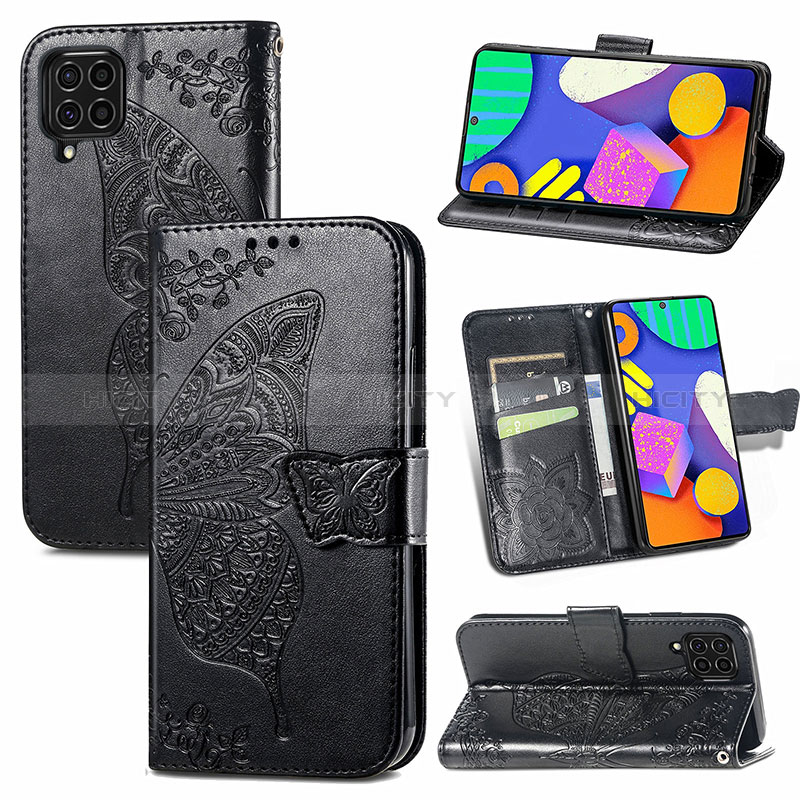 Leather Case Stands Butterfly Flip Cover Holder for Samsung Galaxy F62 5G