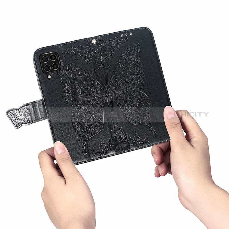 Leather Case Stands Butterfly Flip Cover Holder for Samsung Galaxy F62 5G