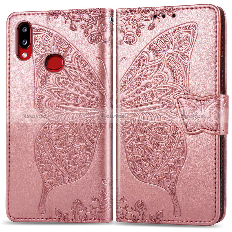 Leather Case Stands Butterfly Flip Cover Holder for Samsung Galaxy M01s