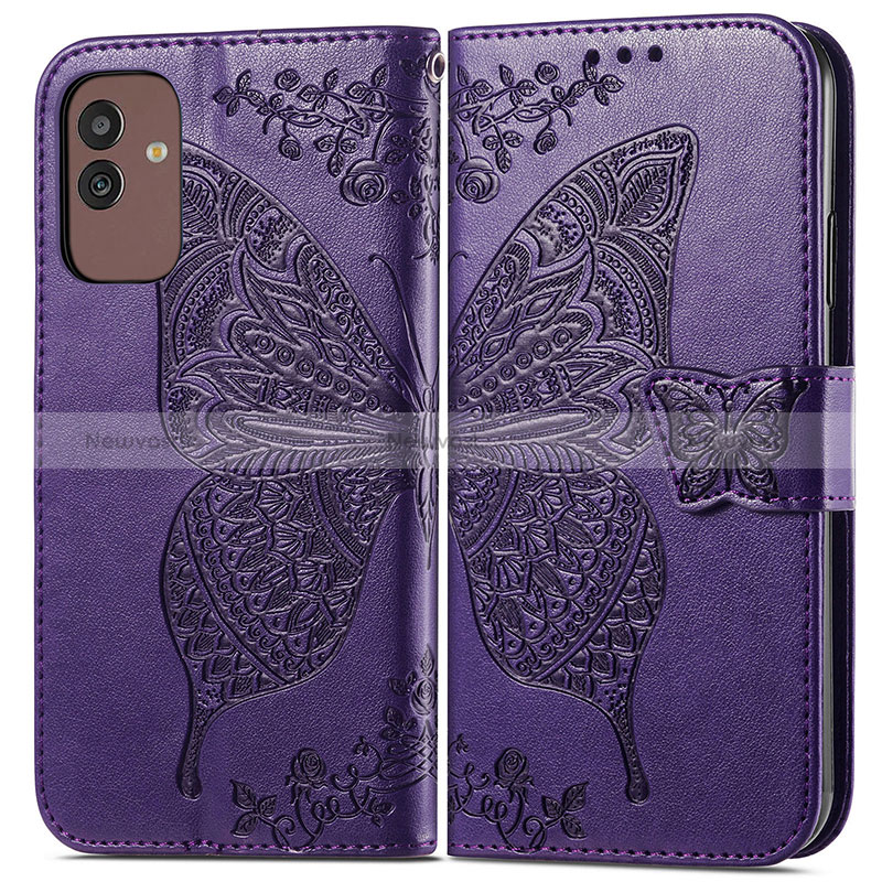 Leather Case Stands Butterfly Flip Cover Holder for Samsung Galaxy M13 5G