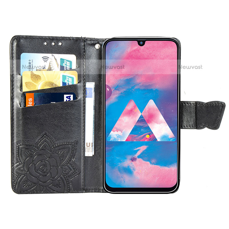 Leather Case Stands Butterfly Flip Cover Holder for Samsung Galaxy M30