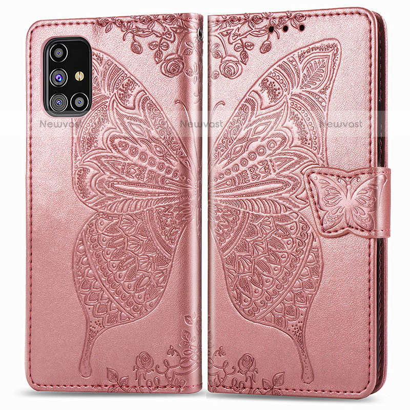 Leather Case Stands Butterfly Flip Cover Holder for Samsung Galaxy M31s