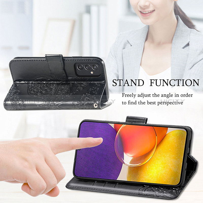 Leather Case Stands Butterfly Flip Cover Holder for Samsung Galaxy M54 5G