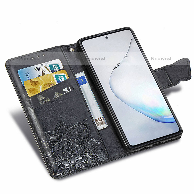 Leather Case Stands Butterfly Flip Cover Holder for Samsung Galaxy Note 10 Lite