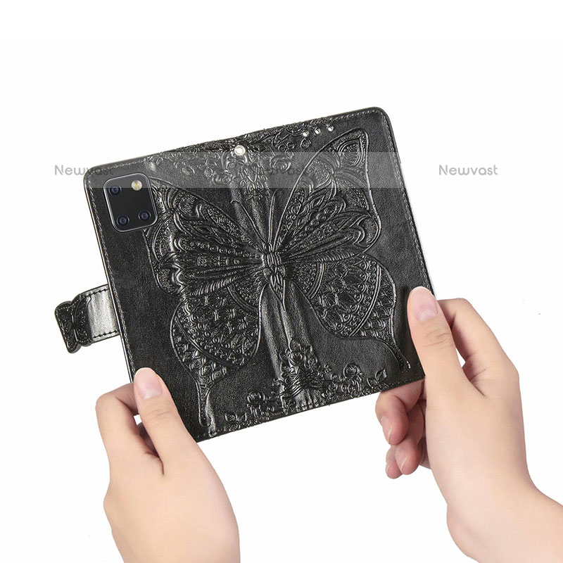 Leather Case Stands Butterfly Flip Cover Holder for Samsung Galaxy Note 10 Lite