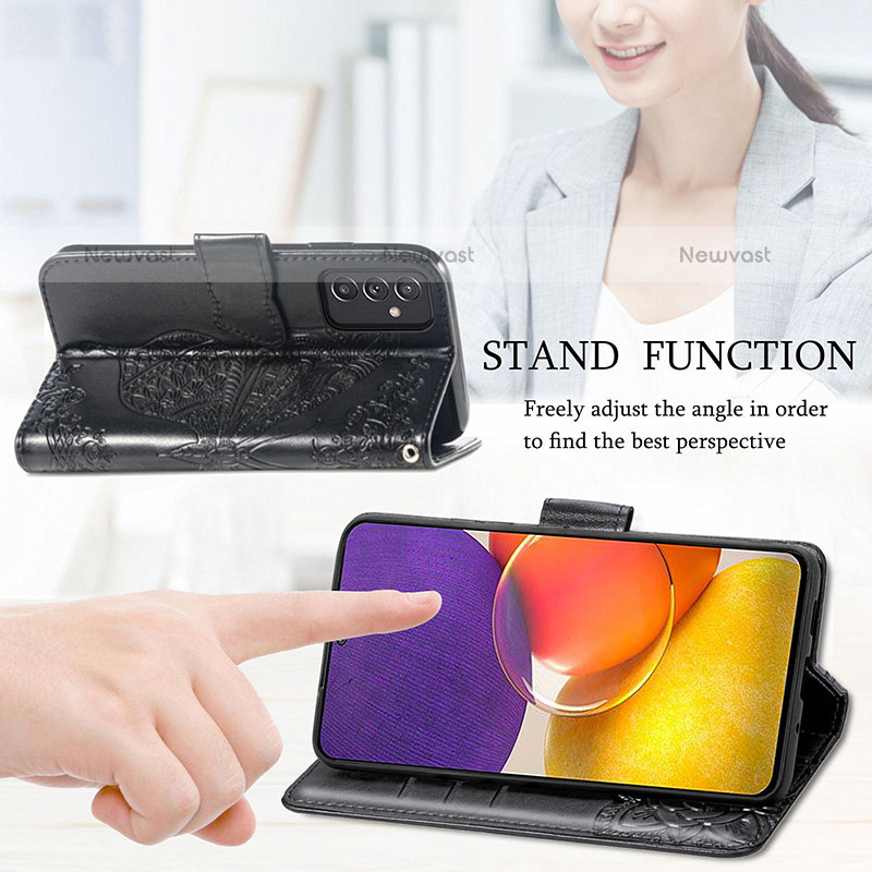 Leather Case Stands Butterfly Flip Cover Holder for Samsung Galaxy Quantum2 5G