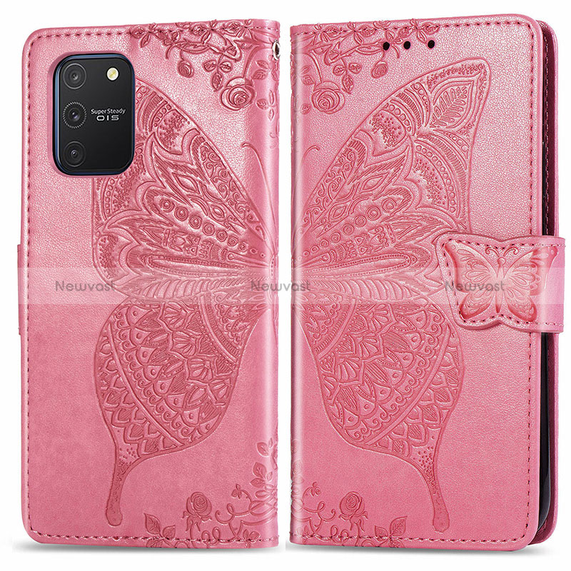 Leather Case Stands Butterfly Flip Cover Holder for Samsung Galaxy S10 Lite