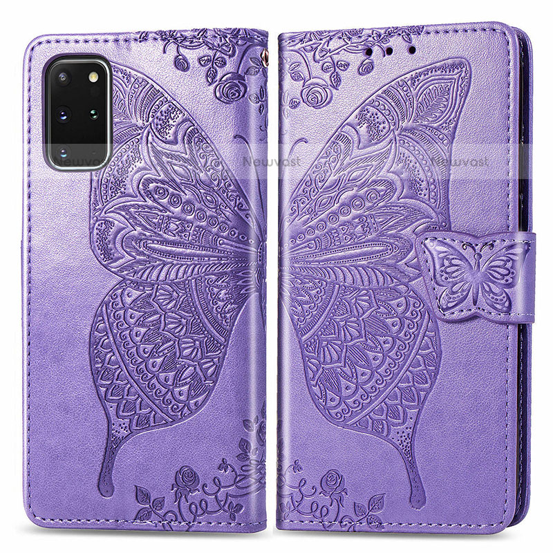 Leather Case Stands Butterfly Flip Cover Holder for Samsung Galaxy S20 Plus 5G