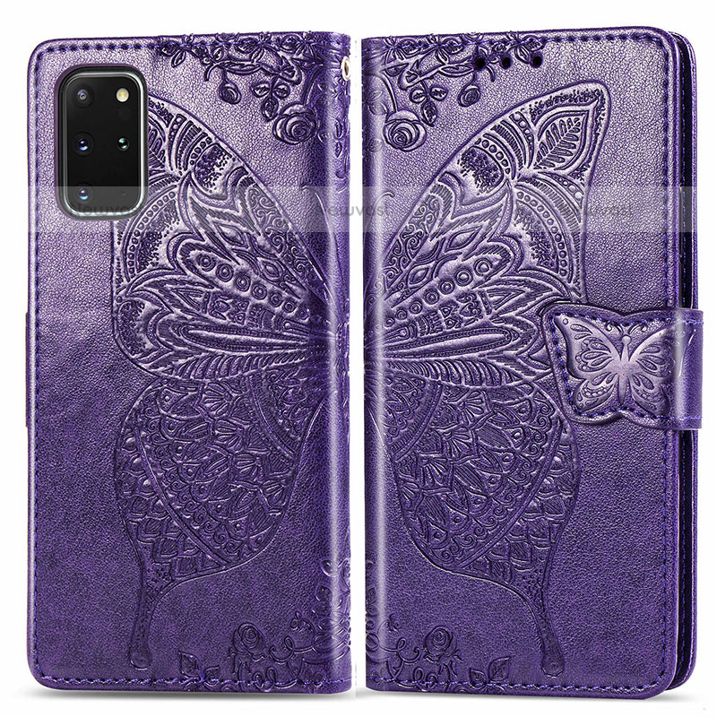 Leather Case Stands Butterfly Flip Cover Holder for Samsung Galaxy S20 Plus 5G