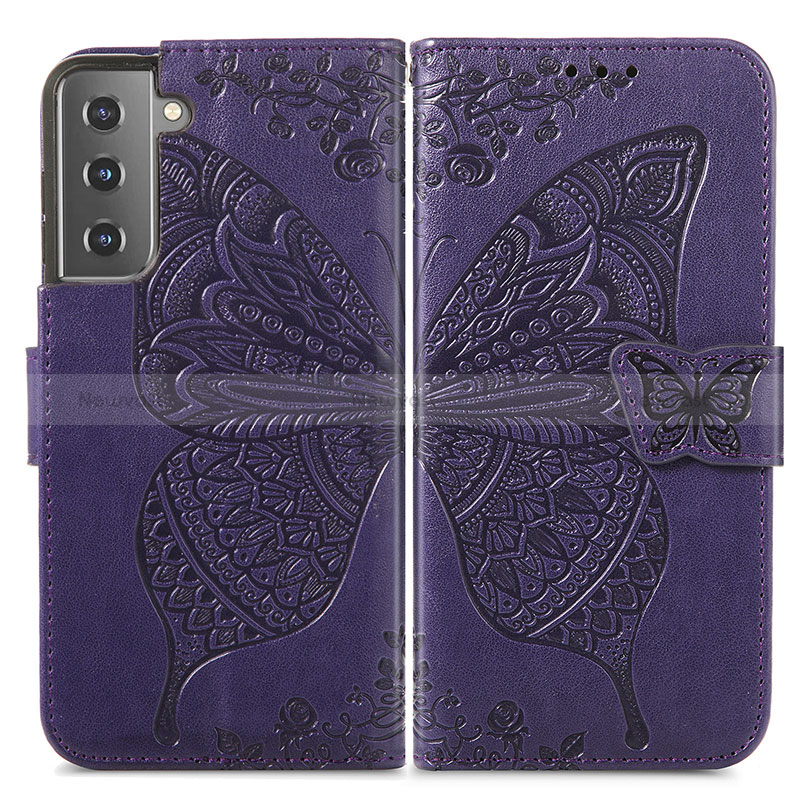 Leather Case Stands Butterfly Flip Cover Holder for Samsung Galaxy S22 Plus 5G