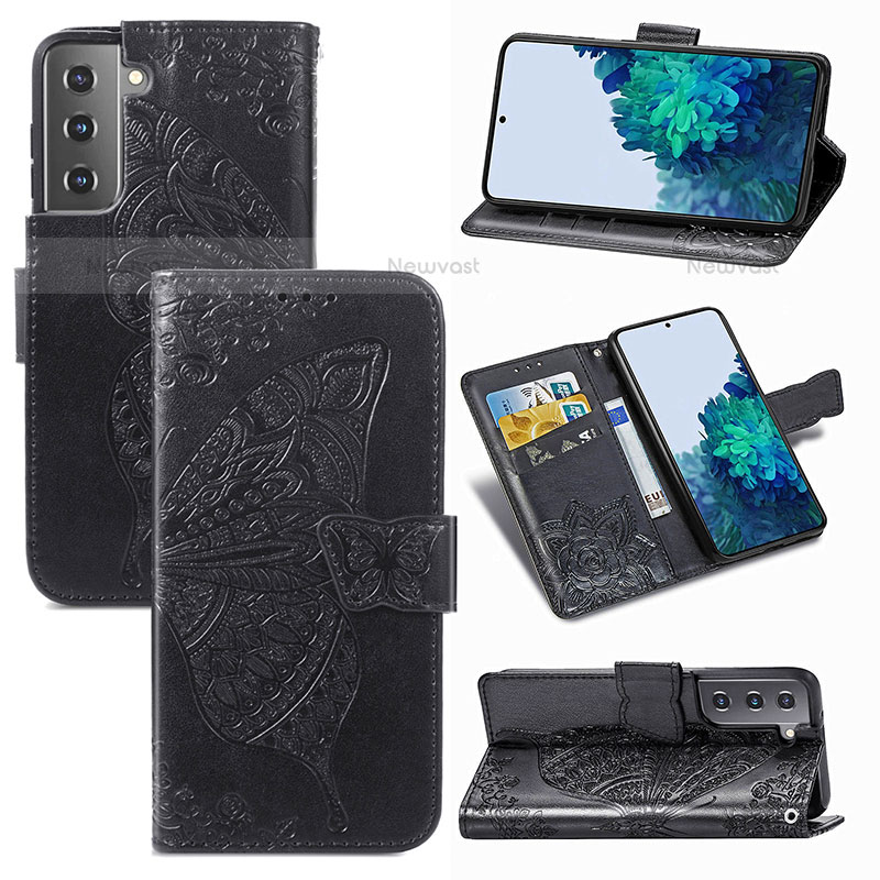 Leather Case Stands Butterfly Flip Cover Holder for Samsung Galaxy S23 5G