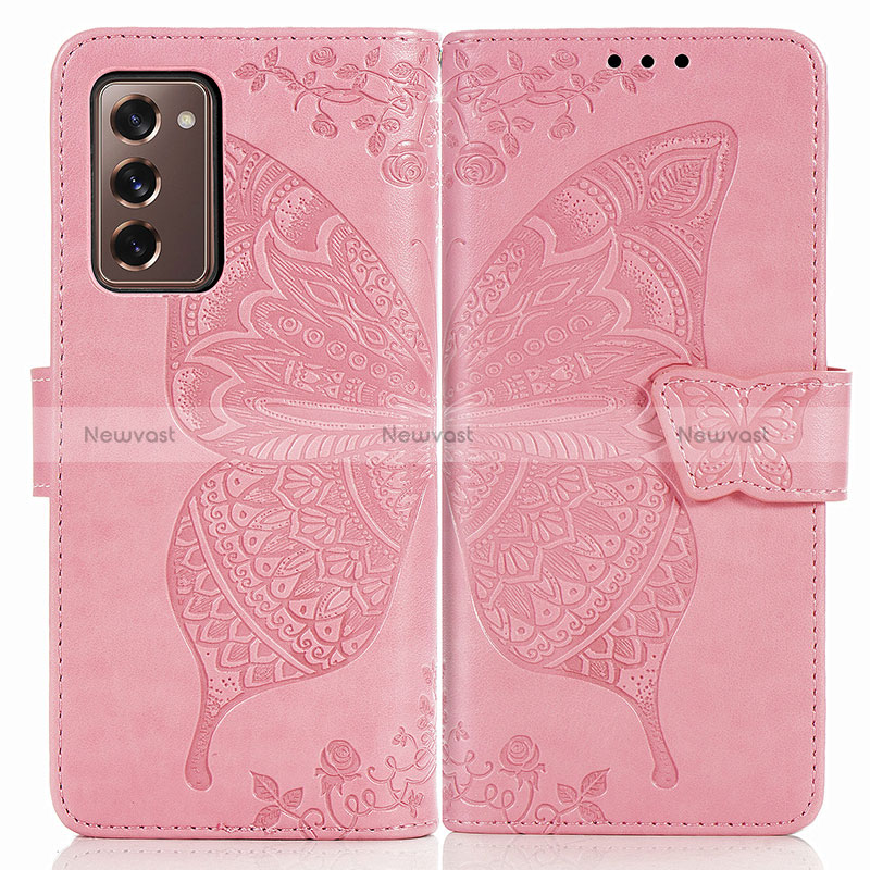 Leather Case Stands Butterfly Flip Cover Holder for Samsung Galaxy Z Fold2 5G