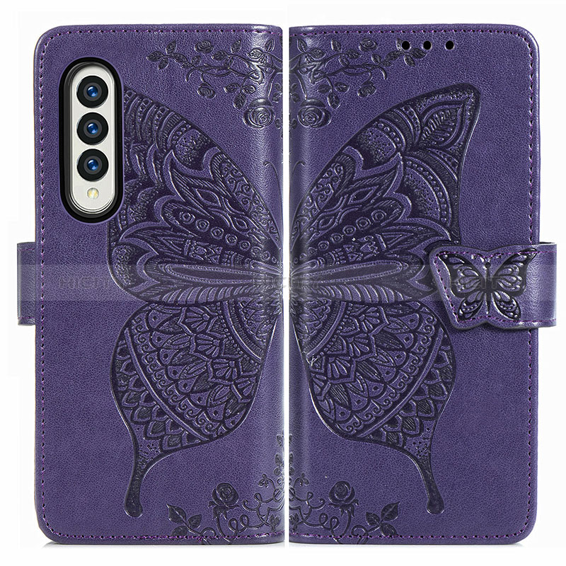 Leather Case Stands Butterfly Flip Cover Holder for Samsung Galaxy Z Fold4 5G