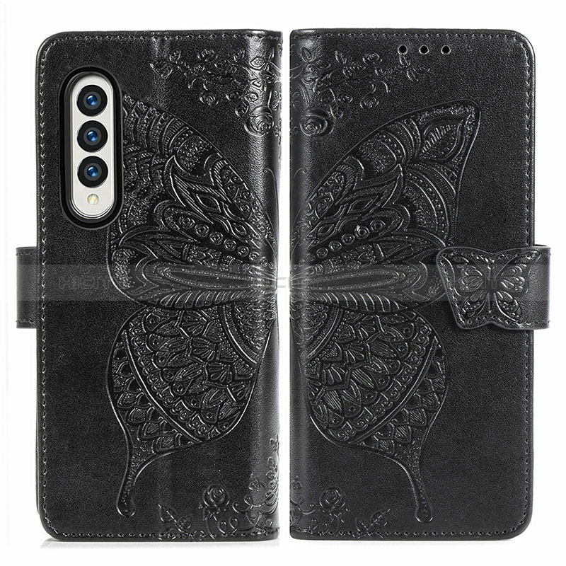 Leather Case Stands Butterfly Flip Cover Holder for Samsung Galaxy Z Fold4 5G