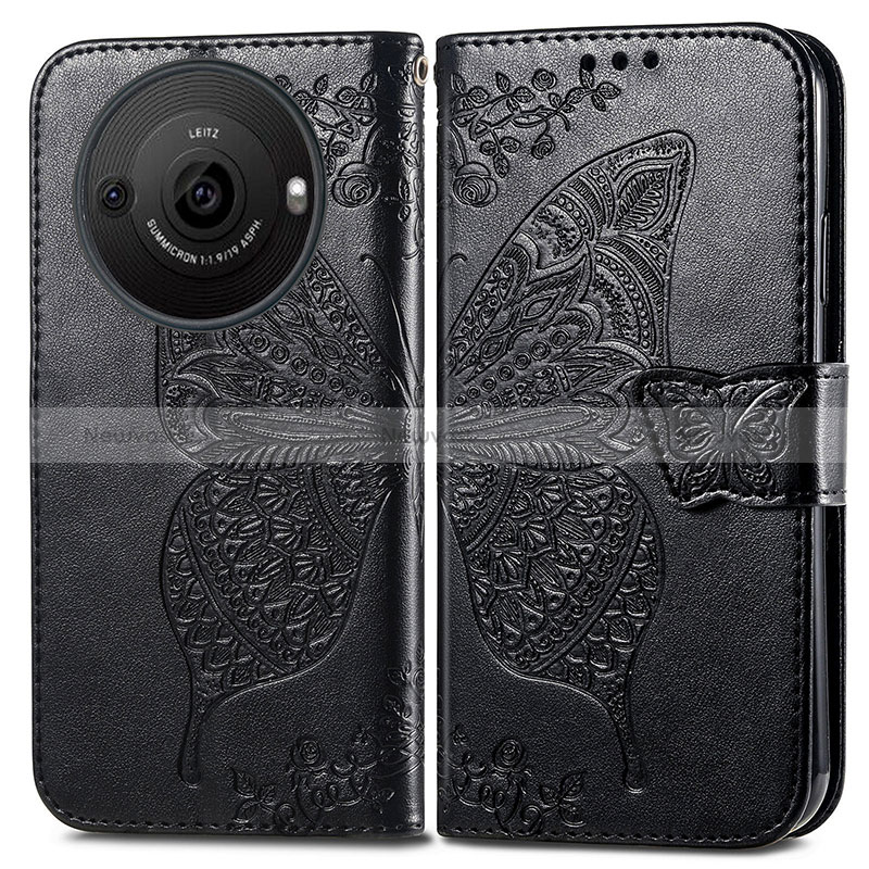 Leather Case Stands Butterfly Flip Cover Holder for Sharp Aquos R8 Pro