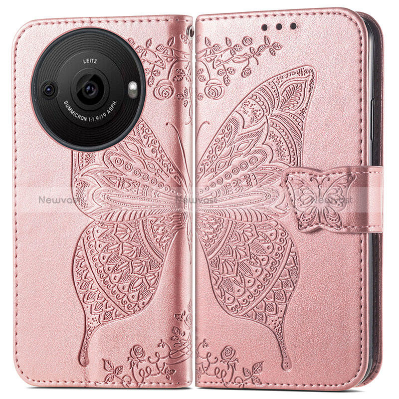 Leather Case Stands Butterfly Flip Cover Holder for Sharp Aquos R8s Pro