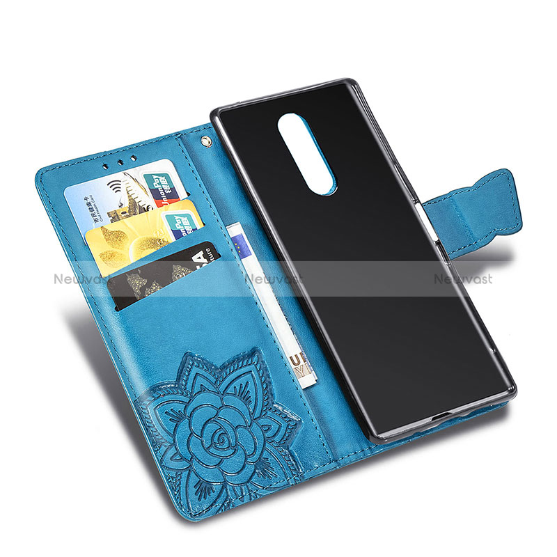 Leather Case Stands Butterfly Flip Cover Holder for Sony Xperia 1