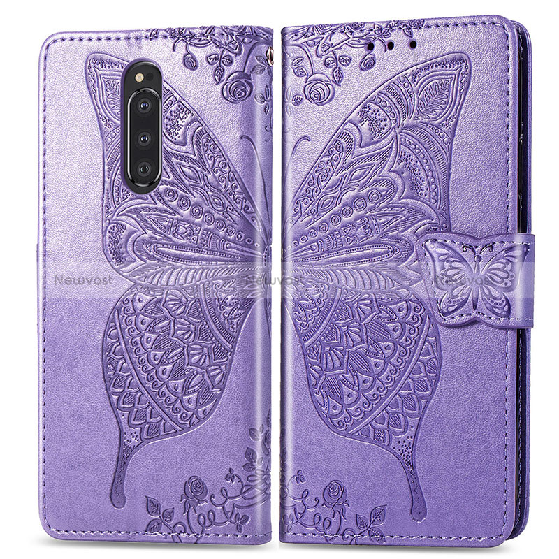 Leather Case Stands Butterfly Flip Cover Holder for Sony Xperia 1