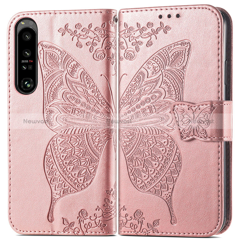 Leather Case Stands Butterfly Flip Cover Holder for Sony Xperia 1 IV