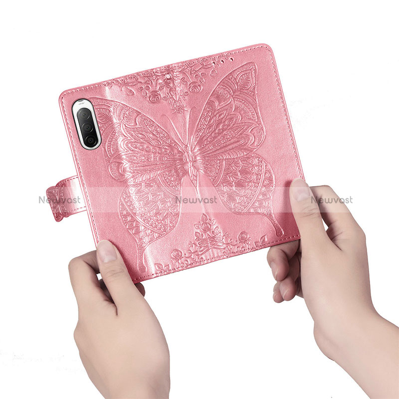 Leather Case Stands Butterfly Flip Cover Holder for Sony Xperia 10 II