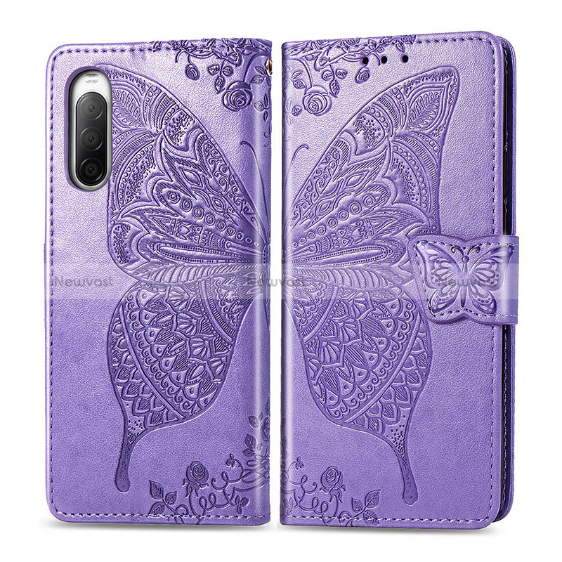 Leather Case Stands Butterfly Flip Cover Holder for Sony Xperia 10 II