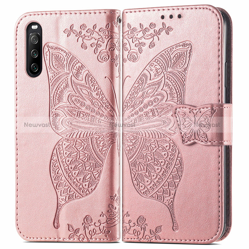 Leather Case Stands Butterfly Flip Cover Holder for Sony Xperia 10 III