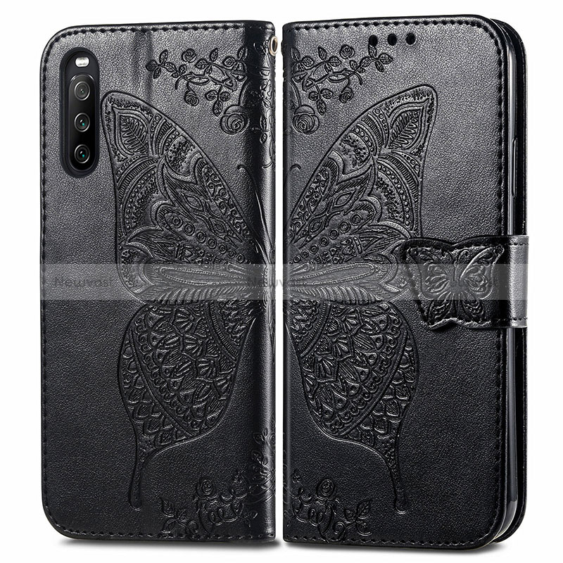 Leather Case Stands Butterfly Flip Cover Holder for Sony Xperia 10 III Lite