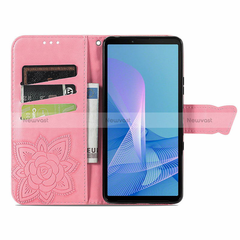 Leather Case Stands Butterfly Flip Cover Holder for Sony Xperia 10 III SO-52B