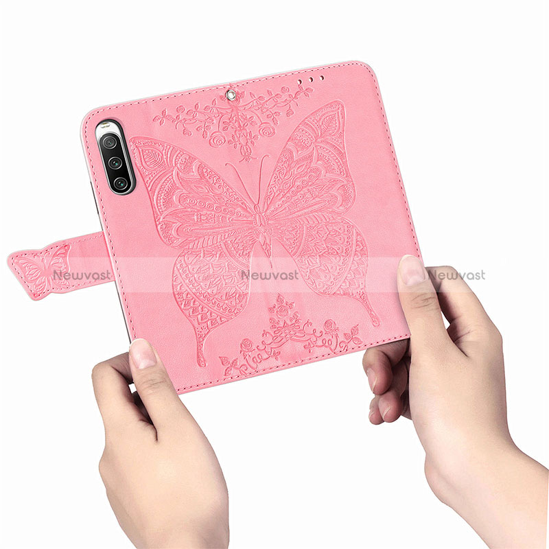 Leather Case Stands Butterfly Flip Cover Holder for Sony Xperia 10 IV SO-52C