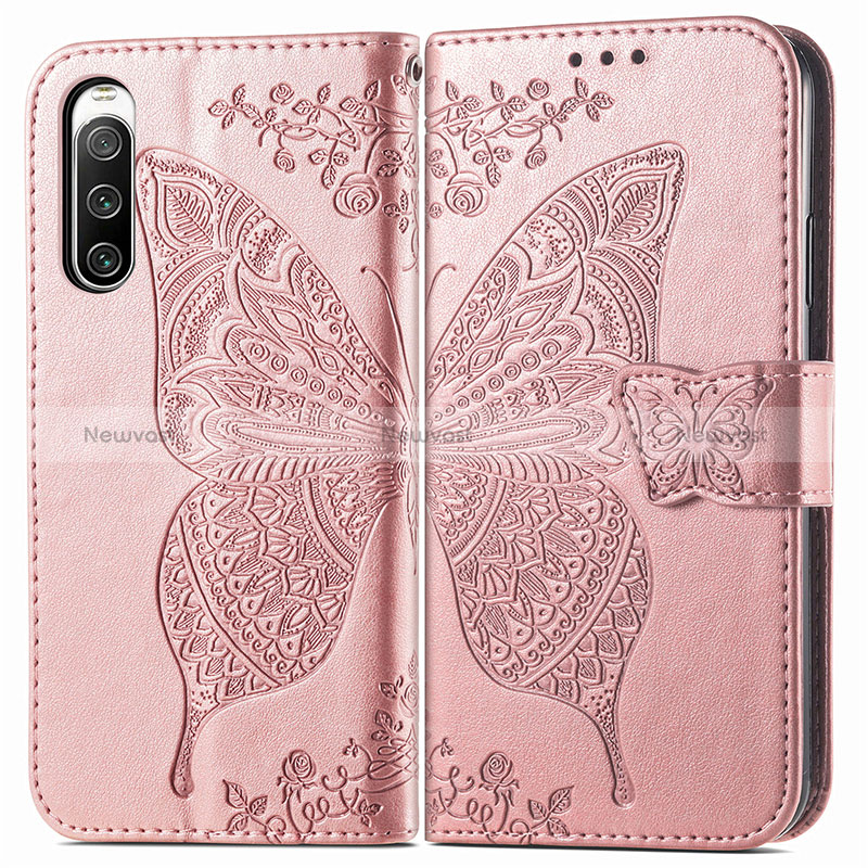Leather Case Stands Butterfly Flip Cover Holder for Sony Xperia 10 IV SOG07