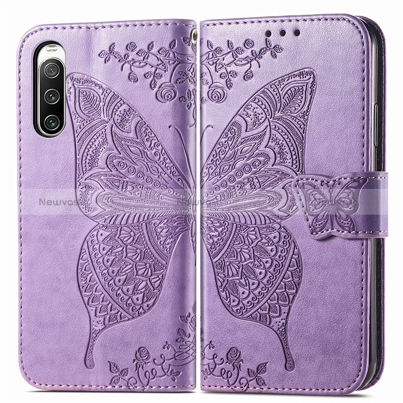 Leather Case Stands Butterfly Flip Cover Holder for Sony Xperia 10 IV SOG07