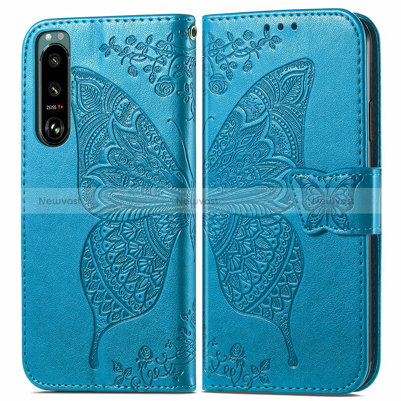 Leather Case Stands Butterfly Flip Cover Holder for Sony Xperia 5 III