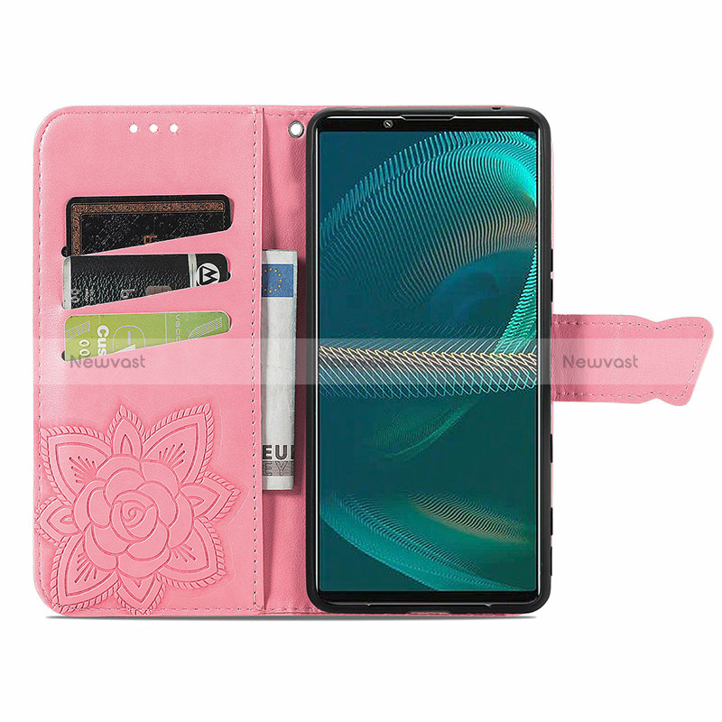 Leather Case Stands Butterfly Flip Cover Holder for Sony Xperia 5 III