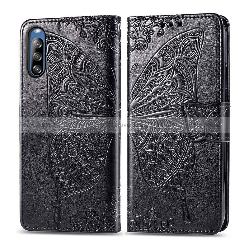 Leather Case Stands Butterfly Flip Cover Holder for Sony Xperia L4