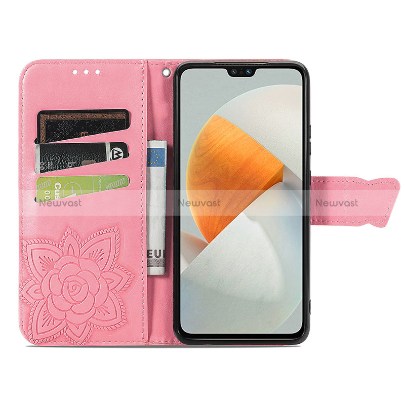 Leather Case Stands Butterfly Flip Cover Holder for Vivo V23 5G