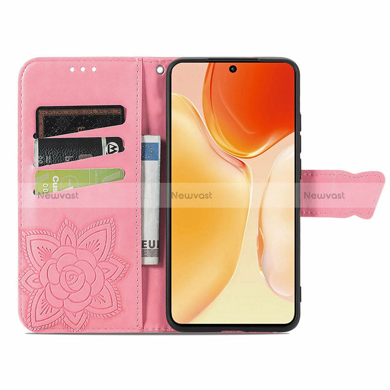 Leather Case Stands Butterfly Flip Cover Holder for Vivo X70t