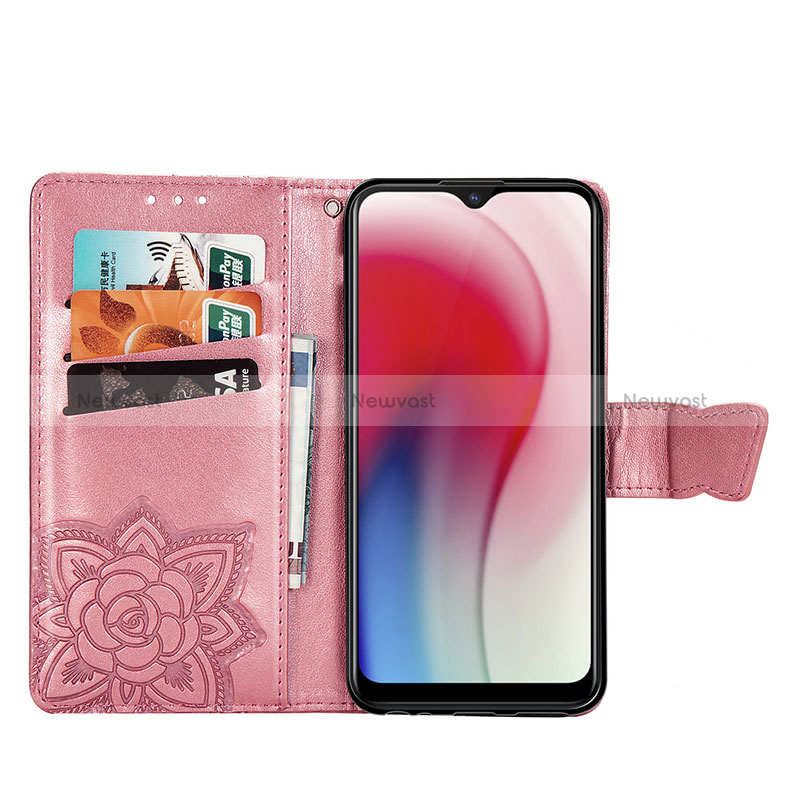 Leather Case Stands Butterfly Flip Cover Holder for Vivo Y11