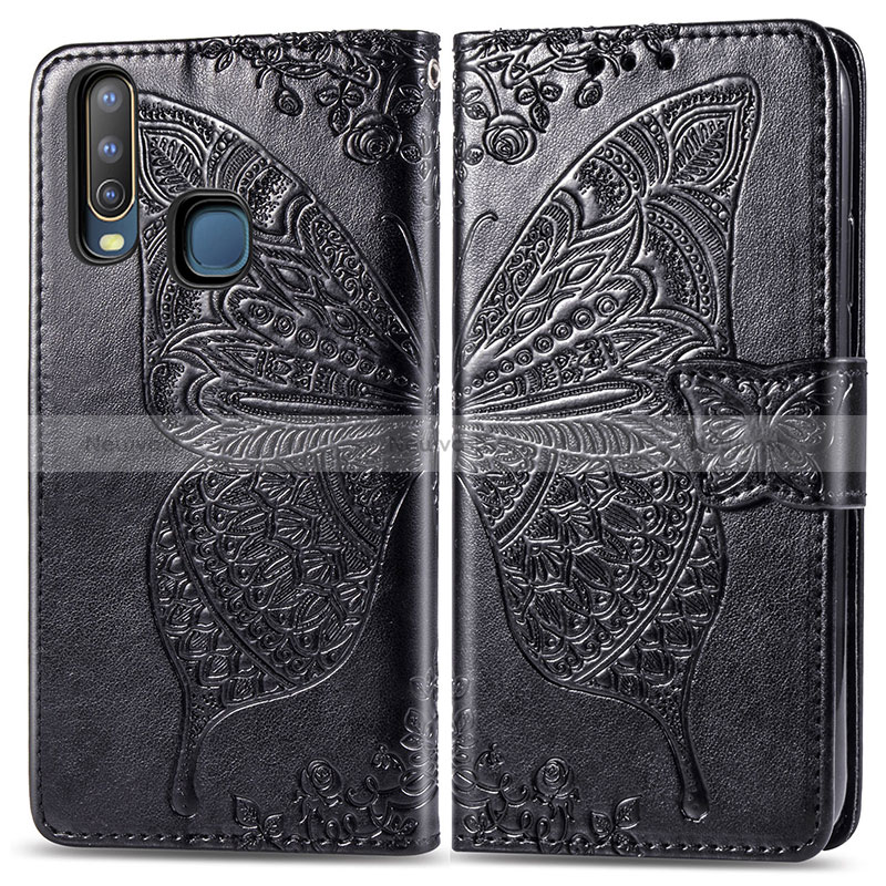 Leather Case Stands Butterfly Flip Cover Holder for Vivo Y3