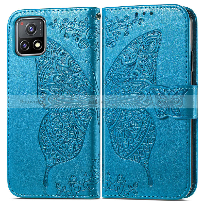 Leather Case Stands Butterfly Flip Cover Holder for Vivo Y52s 5G