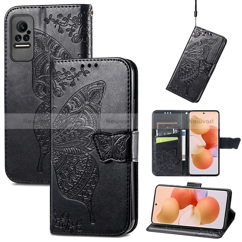 Leather Case Stands Butterfly Flip Cover Holder for Xiaomi Civi 1S 5G