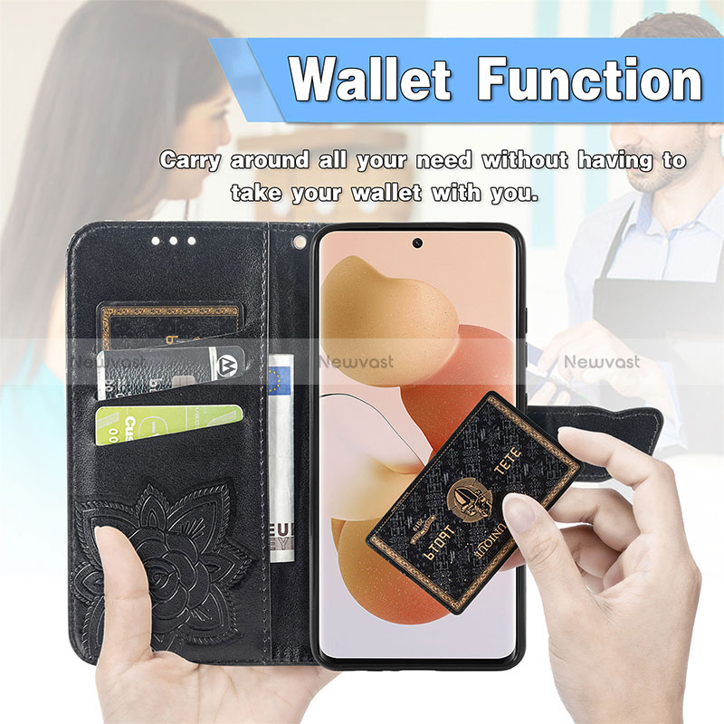 Leather Case Stands Butterfly Flip Cover Holder for Xiaomi Civi 5G