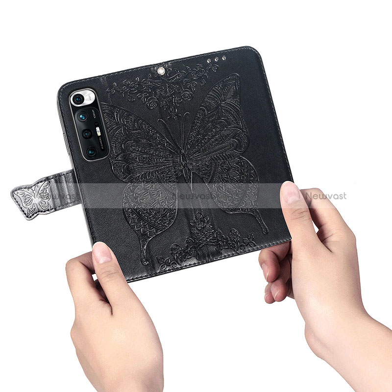 Leather Case Stands Butterfly Flip Cover Holder for Xiaomi Mi 10S 5G