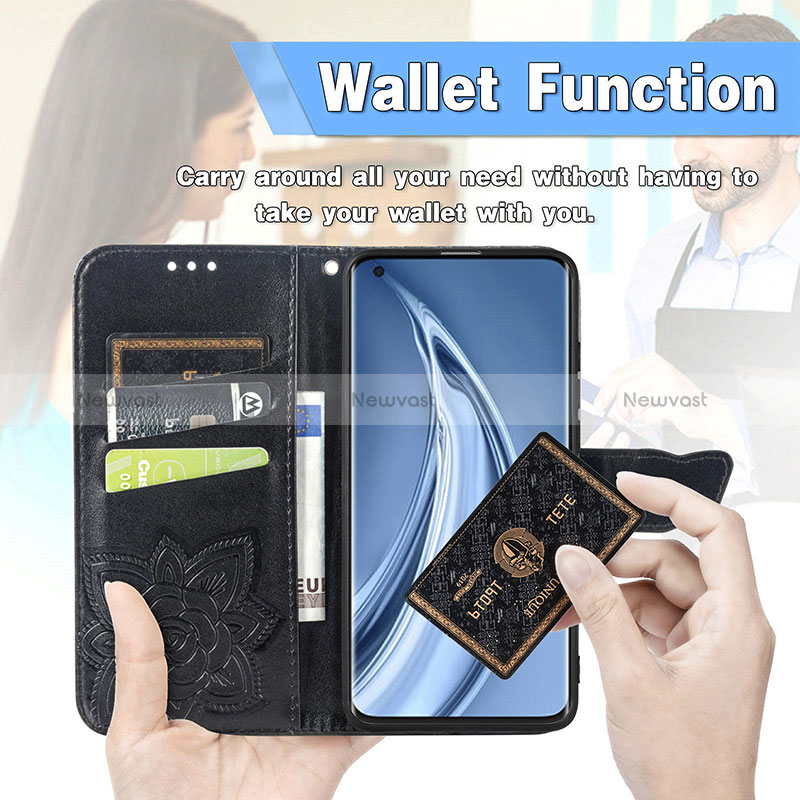 Leather Case Stands Butterfly Flip Cover Holder for Xiaomi Mi 10S 5G