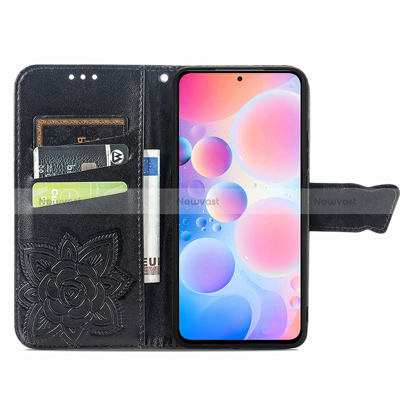 Leather Case Stands Butterfly Flip Cover Holder for Xiaomi Mi 11i 5G