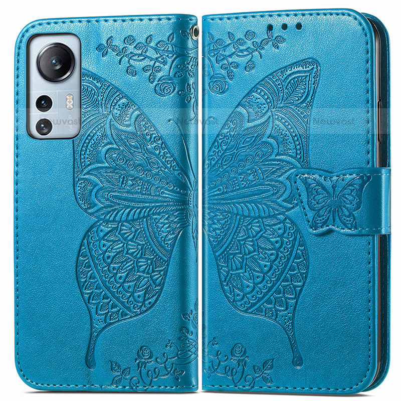 Leather Case Stands Butterfly Flip Cover Holder for Xiaomi Mi 12S 5G