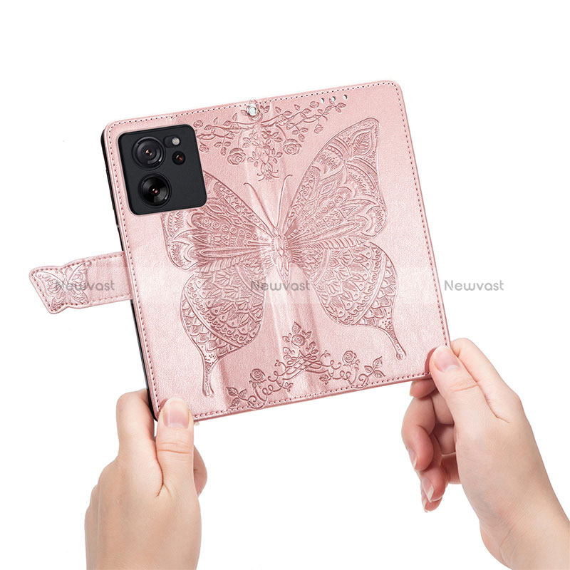 Leather Case Stands Butterfly Flip Cover Holder for Xiaomi Mi 13T 5G