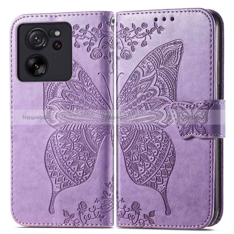 Leather Case Stands Butterfly Flip Cover Holder for Xiaomi Mi 13T Pro 5G