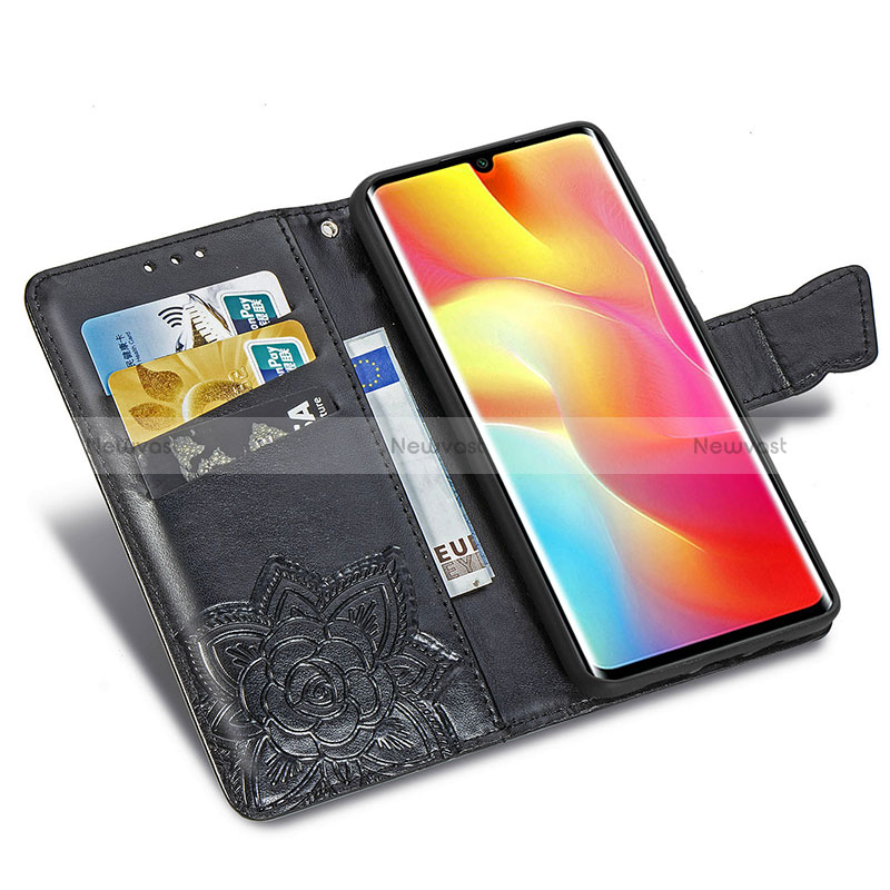 Leather Case Stands Butterfly Flip Cover Holder for Xiaomi Mi Note 10 Lite