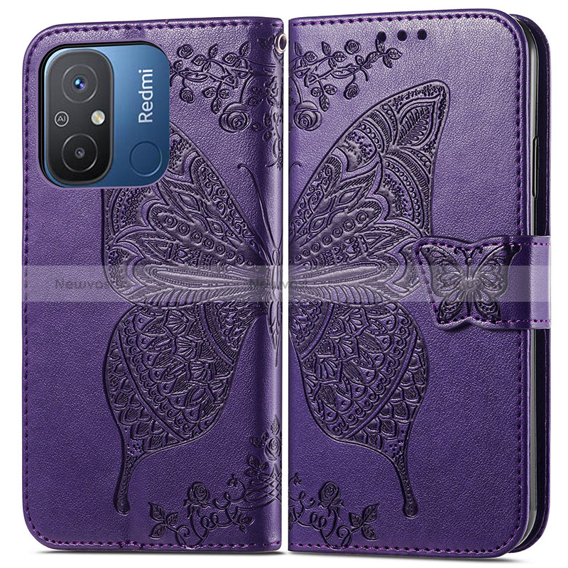 Leather Case Stands Butterfly Flip Cover Holder for Xiaomi Poco C55