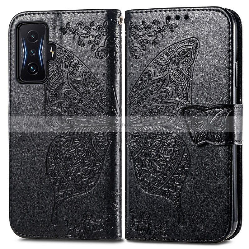 Leather Case Stands Butterfly Flip Cover Holder for Xiaomi Poco F4 GT 5G